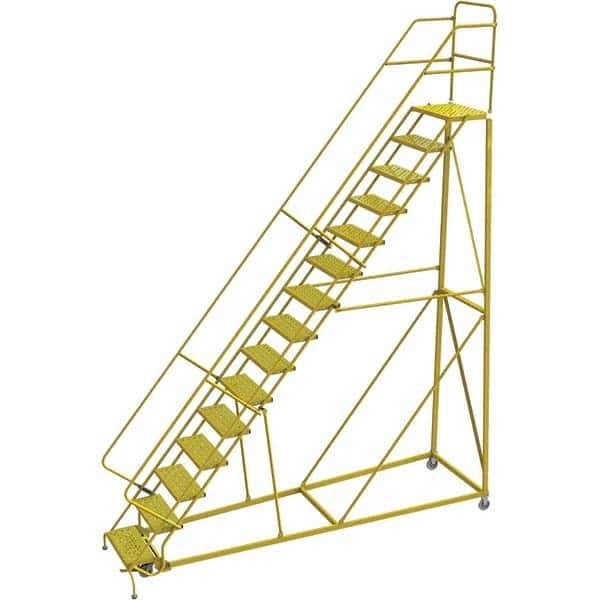 TRI-ARC - Rolling & Wall Mounted Ladders & Platforms Type: Stairway Slope Ladder Style: Forward Descent 50 Degree Incline - Eagle Tool & Supply