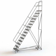 TRI-ARC - Rolling & Wall Mounted Ladders & Platforms Type: All-Directional Ladder Style: Forward Descent 50 Degree Incline - Eagle Tool & Supply