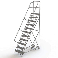 TRI-ARC - Rolling & Wall Mounted Ladders & Platforms Type: All-Directional Ladder Style: Forward Descent 50 Degree Incline - Eagle Tool & Supply