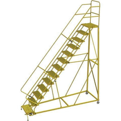 TRI-ARC - Rolling & Wall Mounted Ladders & Platforms Type: Stairway Slope Ladder Style: Forward Descent 50 Degree Incline - Eagle Tool & Supply