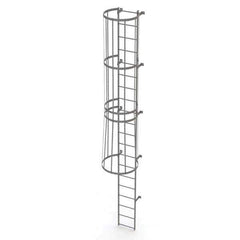 TRI-ARC - Rolling & Wall Mounted Ladders & Platforms Type: Fixed Ladder Style: Safety Cage - Eagle Tool & Supply