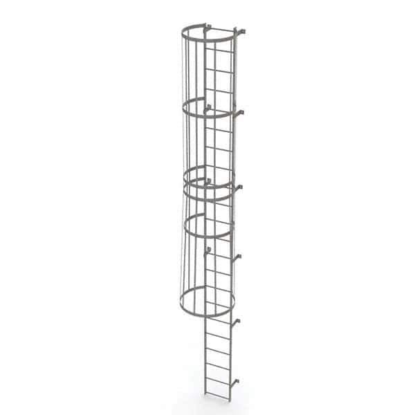 TRI-ARC - Rolling & Wall Mounted Ladders & Platforms Type: Fixed Ladder Style: Safety Cage - Eagle Tool & Supply