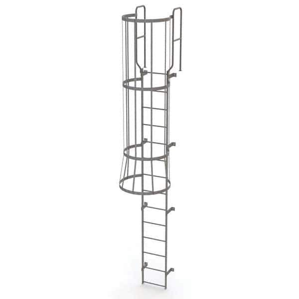 TRI-ARC - Rolling & Wall Mounted Ladders & Platforms Type: Fixed Ladder Style: Safety Cage - Eagle Tool & Supply