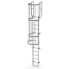TRI-ARC - Rolling & Wall Mounted Ladders & Platforms Type: Fixed Ladder Style: Safety Cage - Eagle Tool & Supply