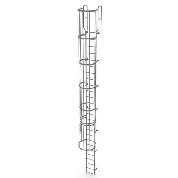 TRI-ARC - Rolling & Wall Mounted Ladders & Platforms Type: Fixed Ladder Style: Safety Cage - Eagle Tool & Supply