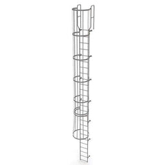 TRI-ARC - Rolling & Wall Mounted Ladders & Platforms Type: Fixed Ladder Style: Safety Cage - Eagle Tool & Supply