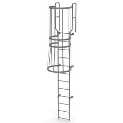 TRI-ARC - Rolling & Wall Mounted Ladders & Platforms Type: Fixed Ladder Style: Safety Cage - Eagle Tool & Supply