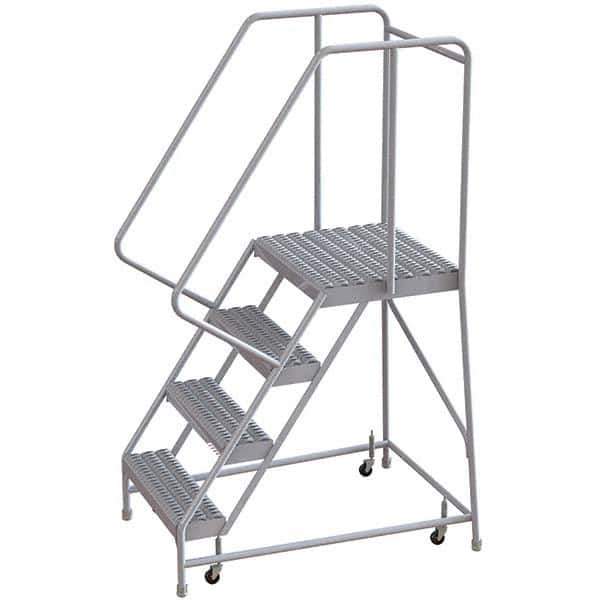 TRI-ARC - Rolling & Wall Mounted Ladders & Platforms Type: Rolling Warehouse Ladder Style: Rolling Safety Ladder - Eagle Tool & Supply