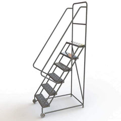 TRI-ARC - Rolling & Wall Mounted Ladders & Platforms Type: TiltNRoll Rolling Ladder Style: Tilt & Roll Safety Ladder - Eagle Tool & Supply
