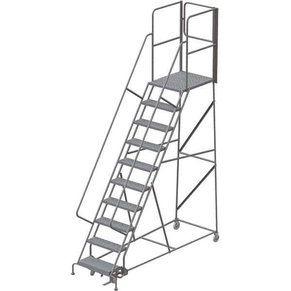 TRI-ARC - Rolling & Wall Mounted Ladders & Platforms Type: Rolling Warehouse Ladder Style: Rolling Platform Ladder - Eagle Tool & Supply