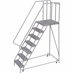 TRI-ARC - Rolling & Wall Mounted Ladders & Platforms Type: Rolling Warehouse Ladder Style: Rolling Safety Ladder - Eagle Tool & Supply