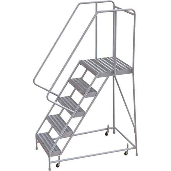 TRI-ARC - Rolling & Wall Mounted Ladders & Platforms Type: Rolling Warehouse Ladder Style: Rolling Safety Ladder - Eagle Tool & Supply