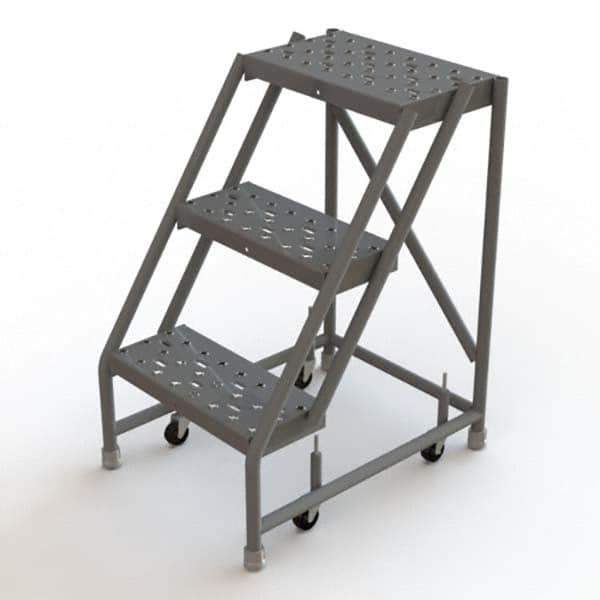 TRI-ARC - Rolling & Wall Mounted Ladders & Platforms Type: Rolling Warehouse Ladder Style: Rolling Platform Ladder - Eagle Tool & Supply
