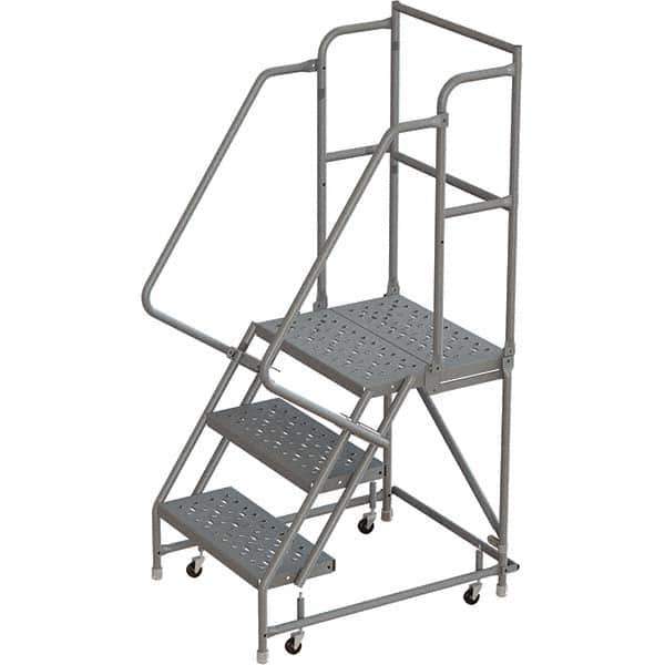 TRI-ARC - Rolling & Wall Mounted Ladders & Platforms Type: Rolling Warehouse Ladder Style: Rolling Platform Ladder - Eagle Tool & Supply