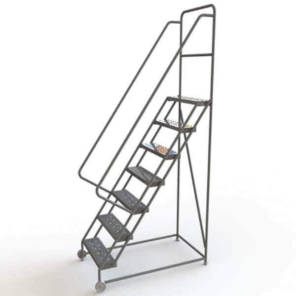 TRI-ARC - Rolling & Wall Mounted Ladders & Platforms Type: TiltNRoll Rolling Ladder Style: Tilt & Roll Safety Ladder - Eagle Tool & Supply