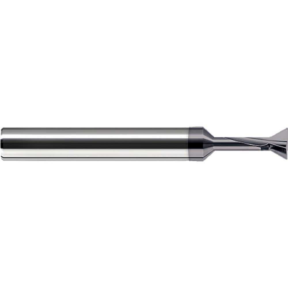 Harvey Tool - 90° 3/8" Cut Diam, 1/8" Cut Width, Solid Carbide Dovetail Cutter - Exact Industrial Supply