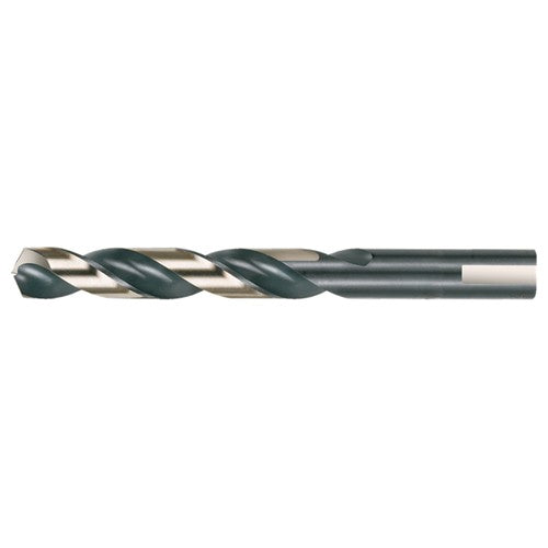 15/32 RHS / RHC HSS 135 Degree Split Point Heavy Duty Jobber Length Drill - Black & Gold - Exact Industrial Supply