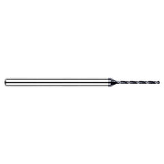 ‎0.0433″ Dia. × 1/8″ Shank × 0.395″ Flute Length × 1-1/2″ OAL, 130°, AlTiN, 2xD Flute, Round Solid Carbide Drill - Exact Industrial Supply