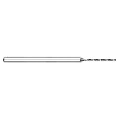‎0.076″ Dia. × 1/8″ Shank × 0.413″ Flute Length × 1-1/2″ OAL, 130°, Uncoated, 2xD Flute, Round Solid Carbide Drill