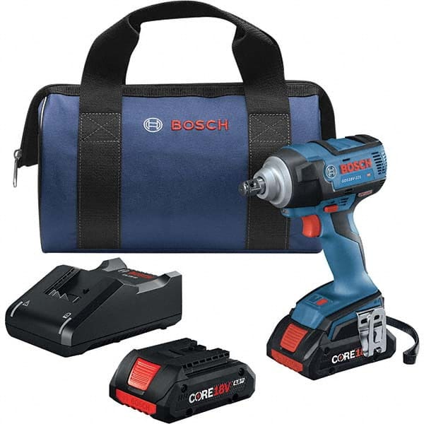 Bosch - Cordless Impact Wrenches & Ratchets Voltage: 18.0 Drive Size (Inch): 1/2 - Eagle Tool & Supply