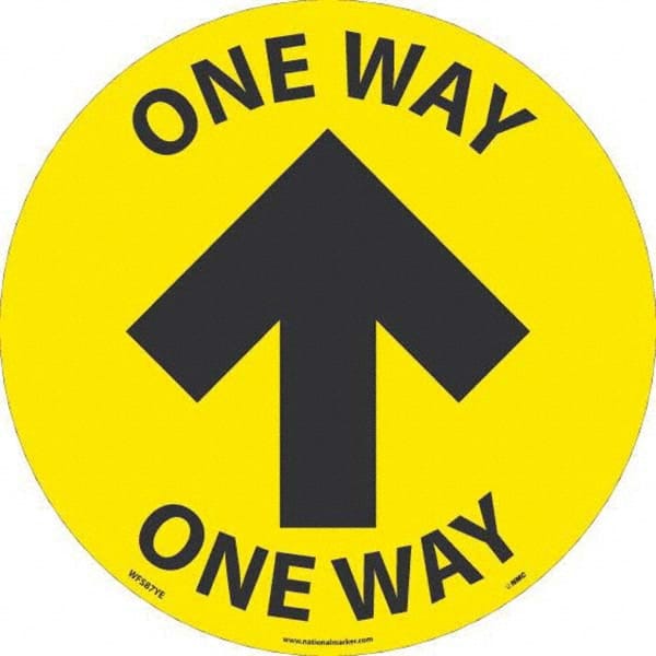 NMC - "One Way" Adhesive-Backed Floor Sign - Eagle Tool & Supply