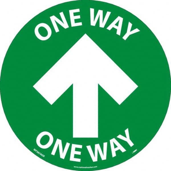 NMC - "One Way" Adhesive-Backed Floor Sign - Eagle Tool & Supply