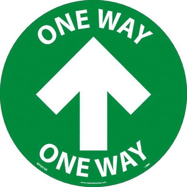NMC - "One Way" Adhesive-Backed Floor Sign - Eagle Tool & Supply