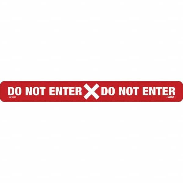 NMC - "Do Not Enter" Adhesive-Backed Floor Sign - Eagle Tool & Supply