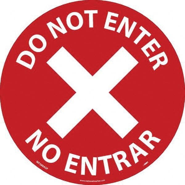 NMC - "Do Not Enter" Adhesive-Backed Floor Sign - Eagle Tool & Supply