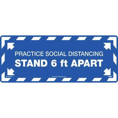 NMC - "Please Practice Social Distancing" Adhesive-Backed Floor Sign - Eagle Tool & Supply