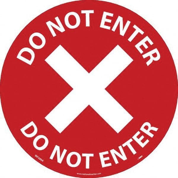 NMC - "Do Not Enter" Adhesive-Backed Floor Sign - Eagle Tool & Supply