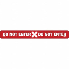 NMC - "Do Not Enter" Adhesive-Backed Floor Sign - Eagle Tool & Supply