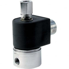 Parker - 24 VDC 1/4" NPT Port Stainless Steel Two-Way Direct Acting Solenoid Valve - Eagle Tool & Supply