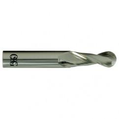 1/4" Dia. - 2-1/2" OAL - Carbide - Ball End HP End Mill-2 FL - Eagle Tool & Supply