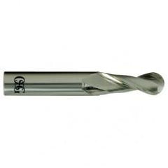 7/16" Dia. - 2-3/4" OAL - Carbide - Ball End HP End Mill-2 FL - Eagle Tool & Supply