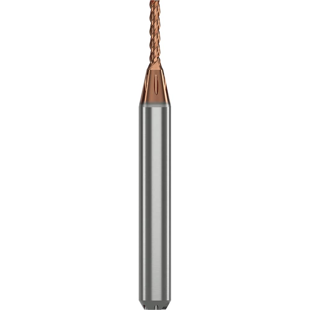 Guhring - Micro Diver 1/8" Diam 3-Flute Carbide 0.064mm Corner Chamfer End Mill - Exact Industrial Supply