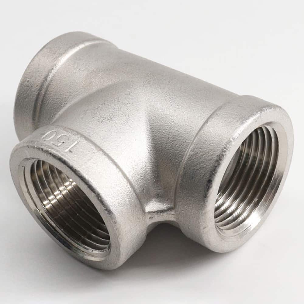Guardian Worldwide - Stainless Steel Pipe Fittings; Type: Tee ; Fitting Size: 1 ; End Connections: FNPT x FNPT x FNPT ; Material Grade: 316 ; Pressure Rating (psi): 150 - Exact Industrial Supply