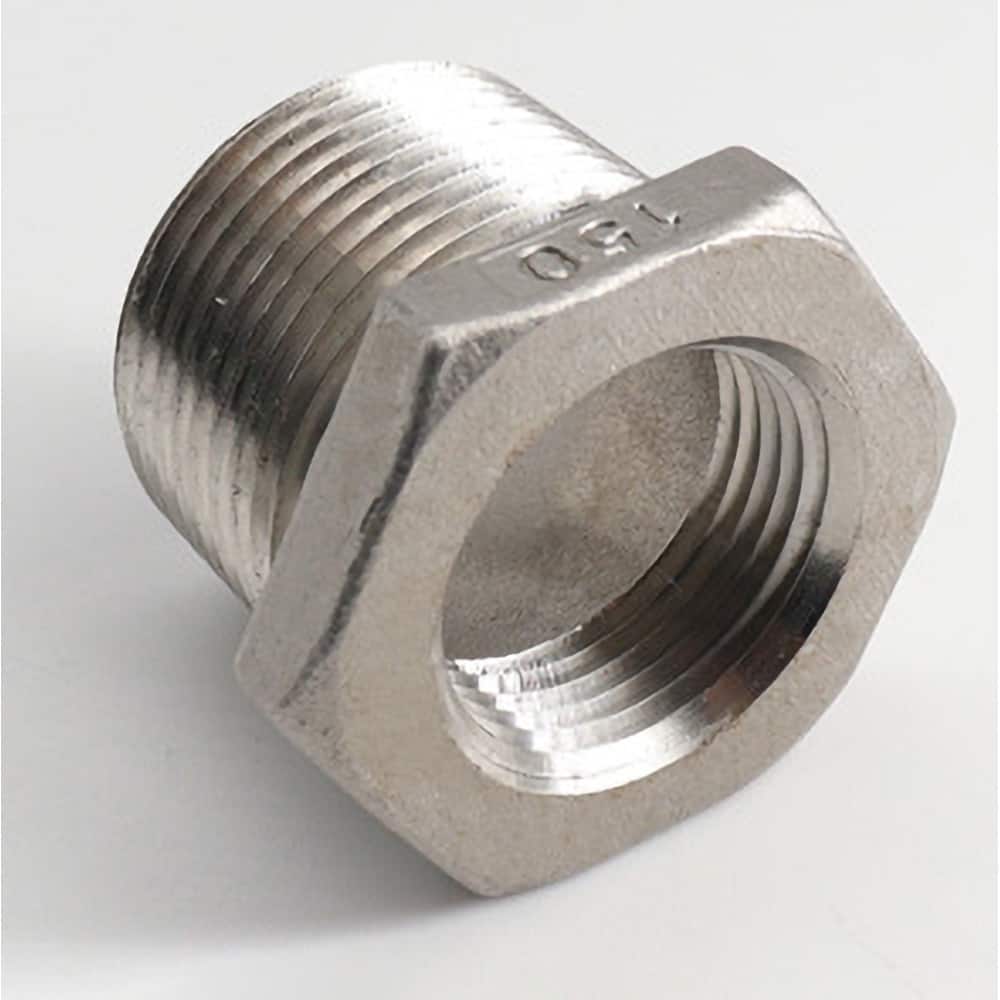 Guardian Worldwide - Stainless Steel Pipe Fittings; Type: Hexagon Bushing ; Fitting Size: 1 x 3/4 ; End Connections: MNPT x FNPT ; Material Grade: 304 ; Pressure Rating (psi): 150 ; Length (Inch): 1.28 - Exact Industrial Supply