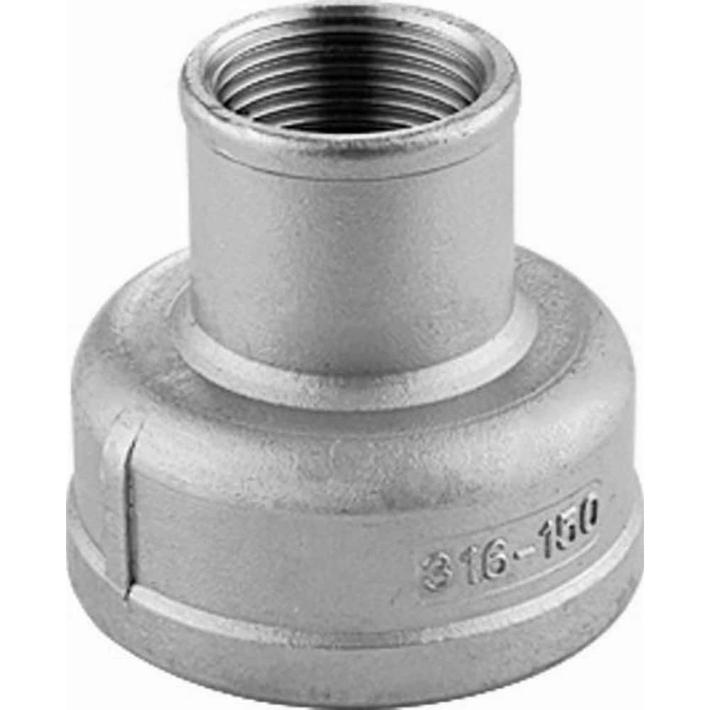 Guardian Worldwide - Stainless Steel Pipe Fittings; Type: Reducing Coupling ; Fitting Size: 3/4 x 3/8 ; End Connections: FNPT x FNPT ; Material Grade: 316 ; Pressure Rating (psi): 150 ; Length (Inch): 1-3/4 - Exact Industrial Supply