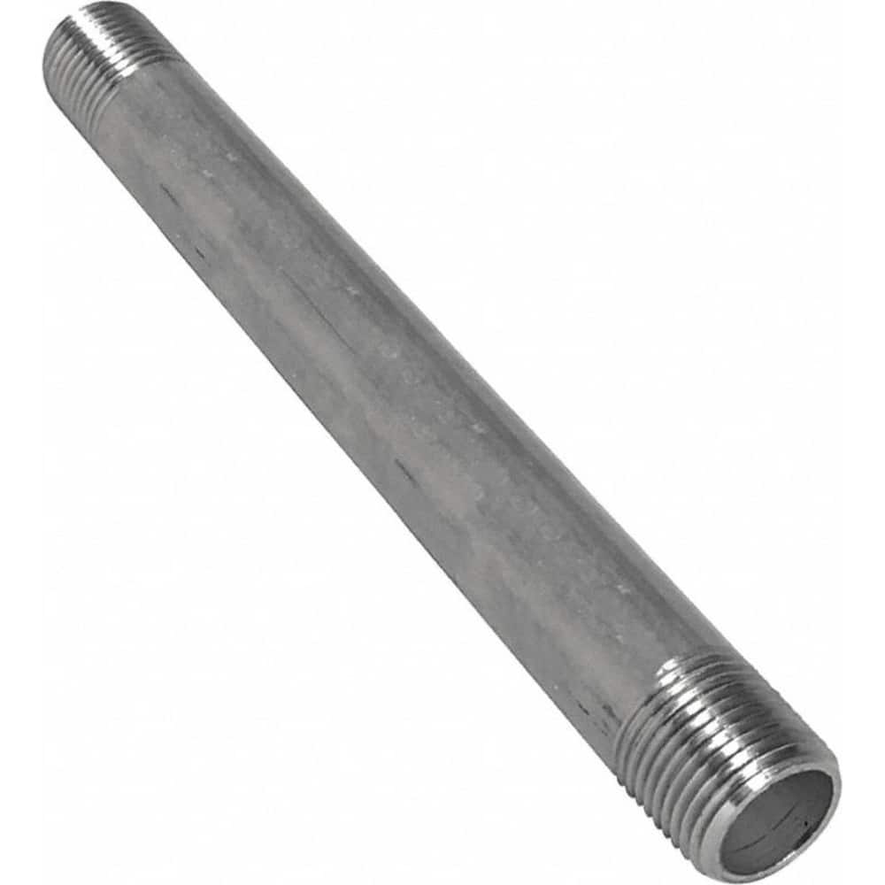 Guardian Worldwide - Stainless Steel Pipe Nipples & Pipe; Style: Threaded ; Pipe Size: 1/2 (Inch); Length (Inch): 6 ; Material Grade: 304/304L ; Schedule: 40 - Exact Industrial Supply