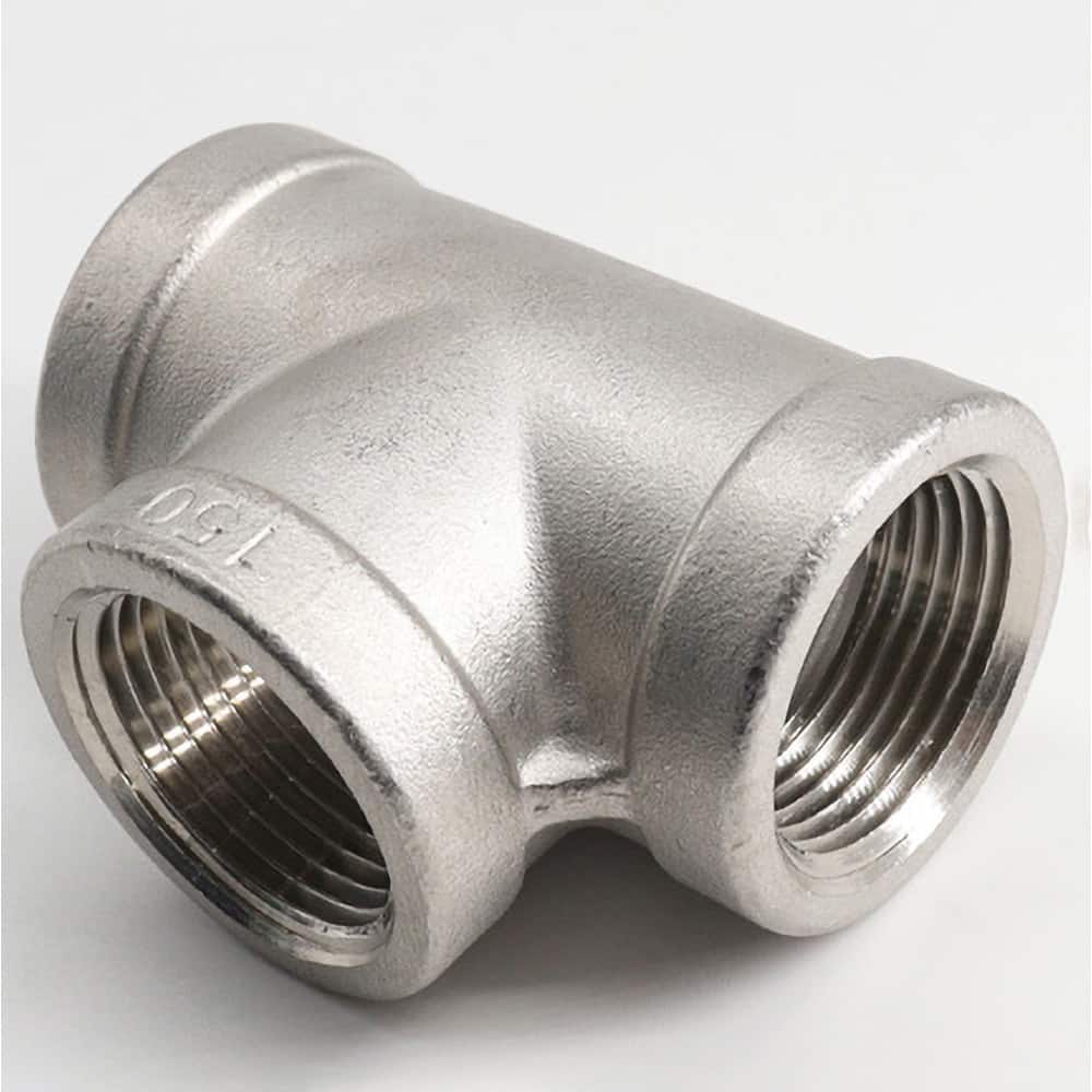 Guardian Worldwide - Stainless Steel Pipe Fittings; Type: Tee ; Fitting Size: 1 ; End Connections: FNPT x FNPT x FNPT ; Material Grade: 304 ; Pressure Rating (psi): 150 - Exact Industrial Supply