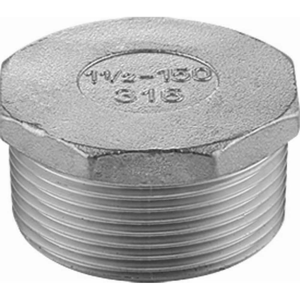 Guardian Worldwide - Stainless Steel Pipe Fittings; Type: Hexagon Plug ; Fitting Size: 2 ; End Connections: MNPT ; Material Grade: 316 ; Pressure Rating (psi): 150 ; Length (Inch): 1.46 - Exact Industrial Supply