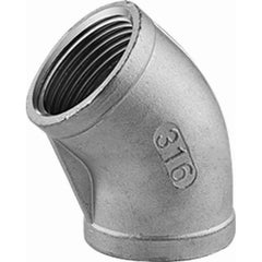 Guardian Worldwide - Stainless Steel Pipe Fittings; Type: 90? Elbow ; Fitting Size: 1/2 ; End Connections: FNPT x FNPT ; Material Grade: 316 ; Pressure Rating (psi): 150 - Exact Industrial Supply