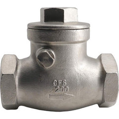 Guardian Worldwide - Check Valves; Design: 2-Way ; Pipe Size (Inch): 1/2 ; End Connections: FNPT x FNPT ; Material: Stainless Steel ; Material: Stainless Steel ; Seal Material: PTFE - Exact Industrial Supply