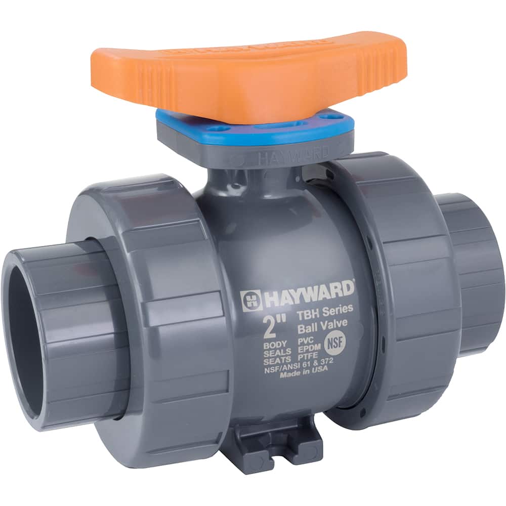 Hayward - Ball Valves; Type: Z-Ball Valve ; Pipe Size (mm): 19.05 ; Pipe Size (Inch): 3/4 ; Tube Outside Diameter (Inch): 3/4 ; Material: PVC ; Style: True Union - Exact Industrial Supply