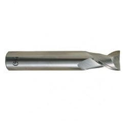 1/4 Dia. x 2-1/2 Overall Length 2-Flute .060 C/R Solid Carbide SE End Mill-Round Shank-Center Cutting-Uncoated - Eagle Tool & Supply
