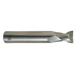 3/8 Dia. x 2-1/2 Overall Length 2-Flute .060 C/R Solid Carbide SE End Mill-Round Shank-Center Cutting-Uncoated - Eagle Tool & Supply
