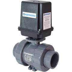 Hayward - Actuated Ball Valves; Actuator Type: Electric ; Pipe Size: 3/4 (Inch); Material: PVC ; Seal Material: EPDM ; Number of Pieces: 2.000 ; End Connections: Socket; Threaded - Exact Industrial Supply