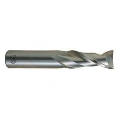 3/4 Dia. x 4 Overall Length 2-Flute .120 C/R Solid Carbide SE End Mill-Round Shank-Center Cutting-Uncoated - Eagle Tool & Supply