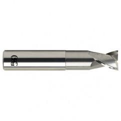 1/2 Dia. x 3 Overall Length 2-Flute .030 C/R Solid Carbide SE End Mill-Round Shank-Center Cutting-Uncoated - Eagle Tool & Supply